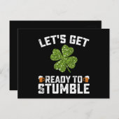 Laten we klaar zijn om grappige St Patrick's Day t Briefkaart (Voorkant / Achterkant)