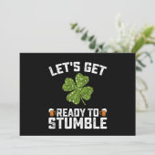 Laten we klaar zijn om grappige St Patrick's Day t Kaart (Staand voorkant)