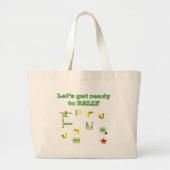 Laten we klaar zijn om te bellen grote tote bag (Voorkant)