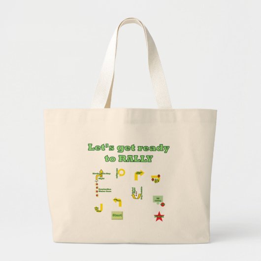Laten we klaar zijn om te bellen grote tote bag (Voorkant)