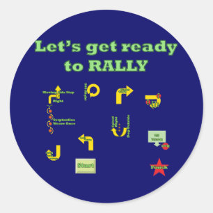Laten we klaar zijn om te bellen ronde sticker