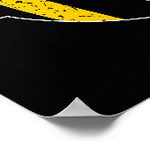 Laten we klaar zijn om te buigen! Cute Bee Pun Poster (Hoek)