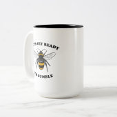 Laten we klaar zijn om te buigen tweekleurige koffiemok (Voorkant links)