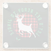 "Laten we klaar zijn om te Jingle" Kerstmis Glazen Onderzetter (Achterkant)