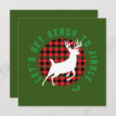 "Laten we klaar zijn om te Jingle" Kerstmis Kaart (Voorkant / Achterkant)