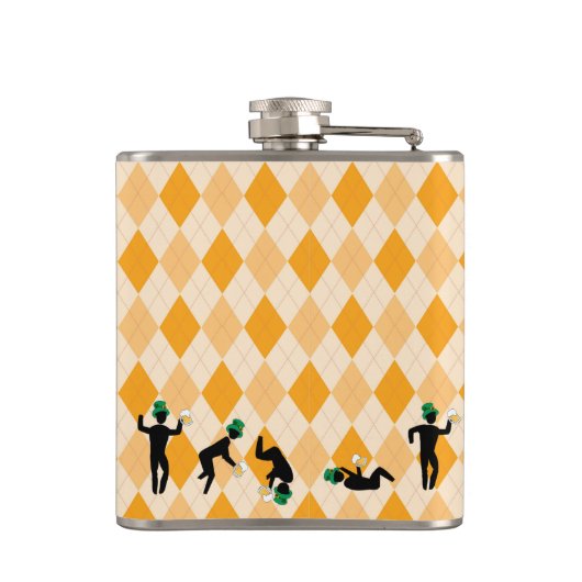 Laten we klaar zijn om te stummeren! St. Patrick's Heupfles (Achterkant)