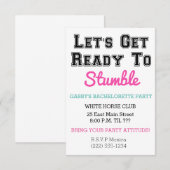 Laten we klaar zijn om te stuntelen uitnodiging (Voorkant / Achterkant)