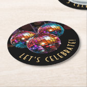 Laten we kleurrijk vieren ronde kartonnen onderzetter (Gebogen)