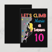 Laten we klimmer meisje kleurrijke verjaardagsfees kaart (Voorkant / Achterkant)