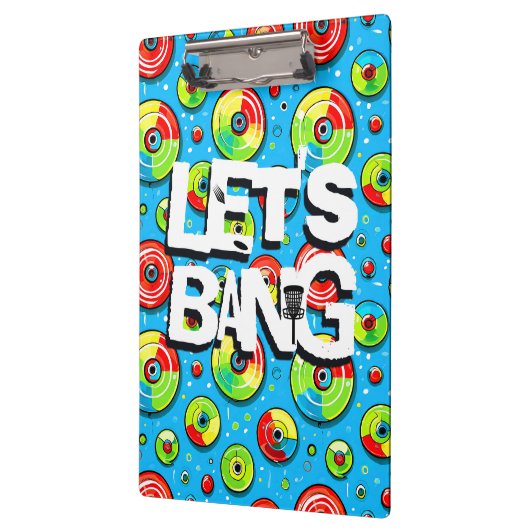 Laten we knallen | Disc Golf thema Klembord (Links)