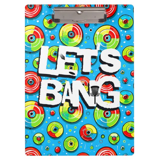 Laten we knallen | Disc Golf thema Klembord (Voorkant)