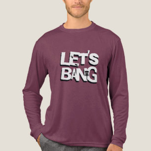 Laten we knallen   Disc Golf thema Tri-Blend Shirt