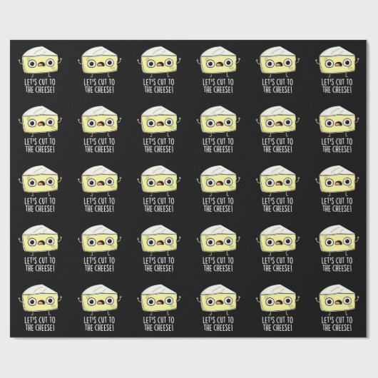 Laten we knippen naar de kaas Grappig eten Pun Dar Cadeaupapier (Vlak)