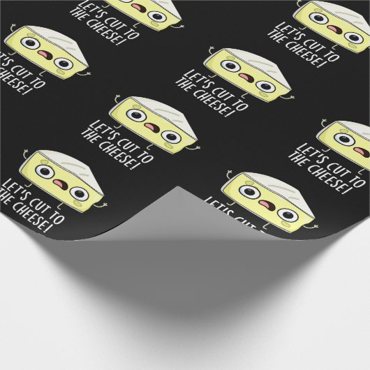 Laten we knippen naar de kaas Grappig eten Pun Dar Cadeaupapier (Hoek)