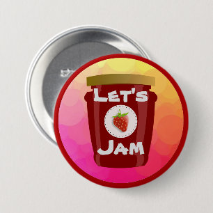 Laten we knop indrukken ronde button 7,6 cm