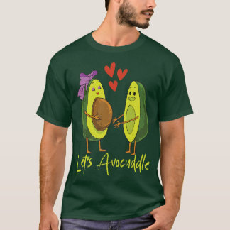 Laten we knuffelen Avocado Koppel Veganistisch Voe T-shirt