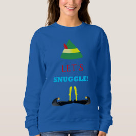 Laten we knuffelen Dames blauwe sweatshirt met Elf