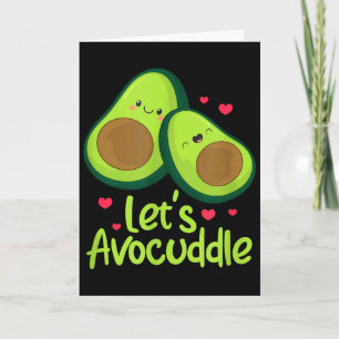 Laten we knuffelen Schattig Avocado Koppel Valenti Kaart