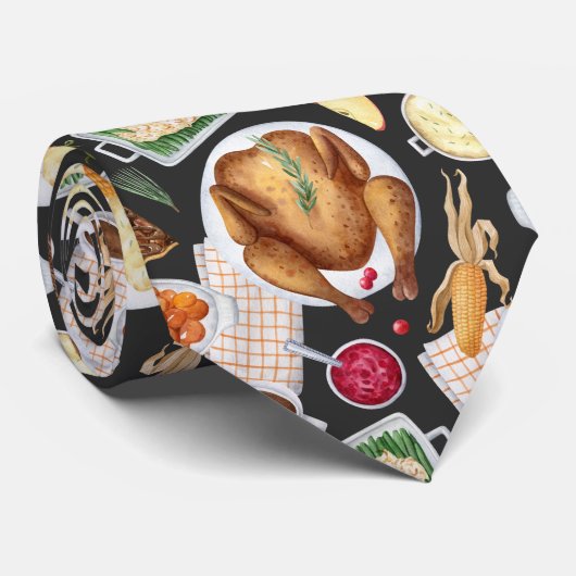 Laten we knuffelen Thanksgiving diner Stropdas (Opgerold)