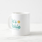 Laten we koele retro gepersonaliseerde tekst maken koffiemok (Voorkant links)
