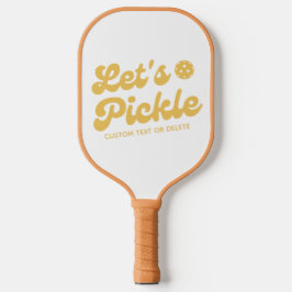 Laten we koele retro gepersonaliseerde tekst maken pickleball paddle