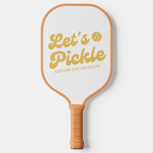 Laten we koele retro gepersonaliseerde tekst maken pickleball paddle (Voorkant)