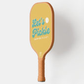 Laten we koele retro gepersonaliseerde tekst maken pickleball paddle (Links)