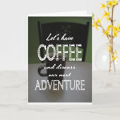Laten we Koffee hebben... wenskaart Kaart (Gele Bloem)