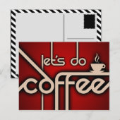 Laten we koffie doen! briefkaart (Voorkant / Achterkant)
