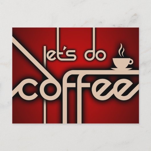 Laten we koffie doen! briefkaart (Voorkant)