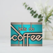 laten we koffie doen briefkaart (Staand voorkant)
