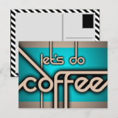laten we koffie doen briefkaart (Voorkant / Achterkant)