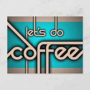 laten we koffie doen briefkaart