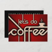 laten we koffie doen kaart (Voorkant / Achterkant)