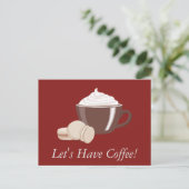 Laten we koffie drinken briefkaart (Staand voorkant)