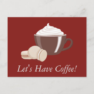 Laten we koffie drinken briefkaart