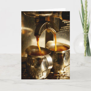 Laten we koffie halen Espresso Notecard Kaart
