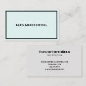 Laten we Koffie pakken Visitekaartje (Voorkant / Achterkant)