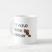 Laten we koffie samen hebben... noem koppels koffiemok (Voorkant links)