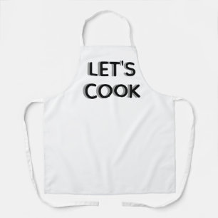 “Laten we koken” Witte Schort – Motiverende chef
