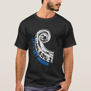 Laten we Kraken 8 gewapende vierkant octopus voor T-shirt
