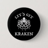 Laten we Kraken halen Ronde Button 5,7 Cm (Voorkant)
