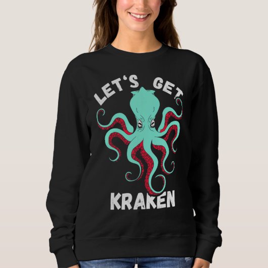 Laten we Kraken Zee Monster Reef Octopus Zee Crea  Trui (Voorkant)