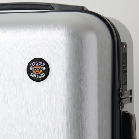 Laten we krijgen verpletterd grappig pompoen kostu magneet (Insitu (bagage))