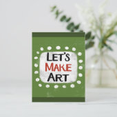 Laten we kunst Briefkaart maken (Staand voorkant)