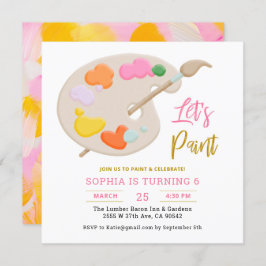 Laten we Kunst Schilderen Verjaardagsfeestje Schil Kaart