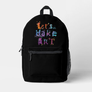 Laten we kunstleraar creatief maken bedrukte rugzak