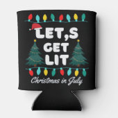 Laten we laat kerstmis krijgen in juli T-Shirt Blikjeskoeler (Achterkant)