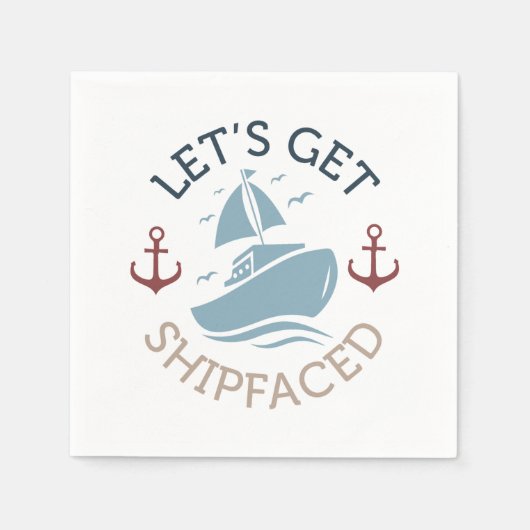 Laten we ladderzat op een schip worden servet (Voorkant)