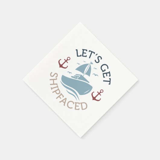 Laten we ladderzat op een schip worden servet (Hoek)